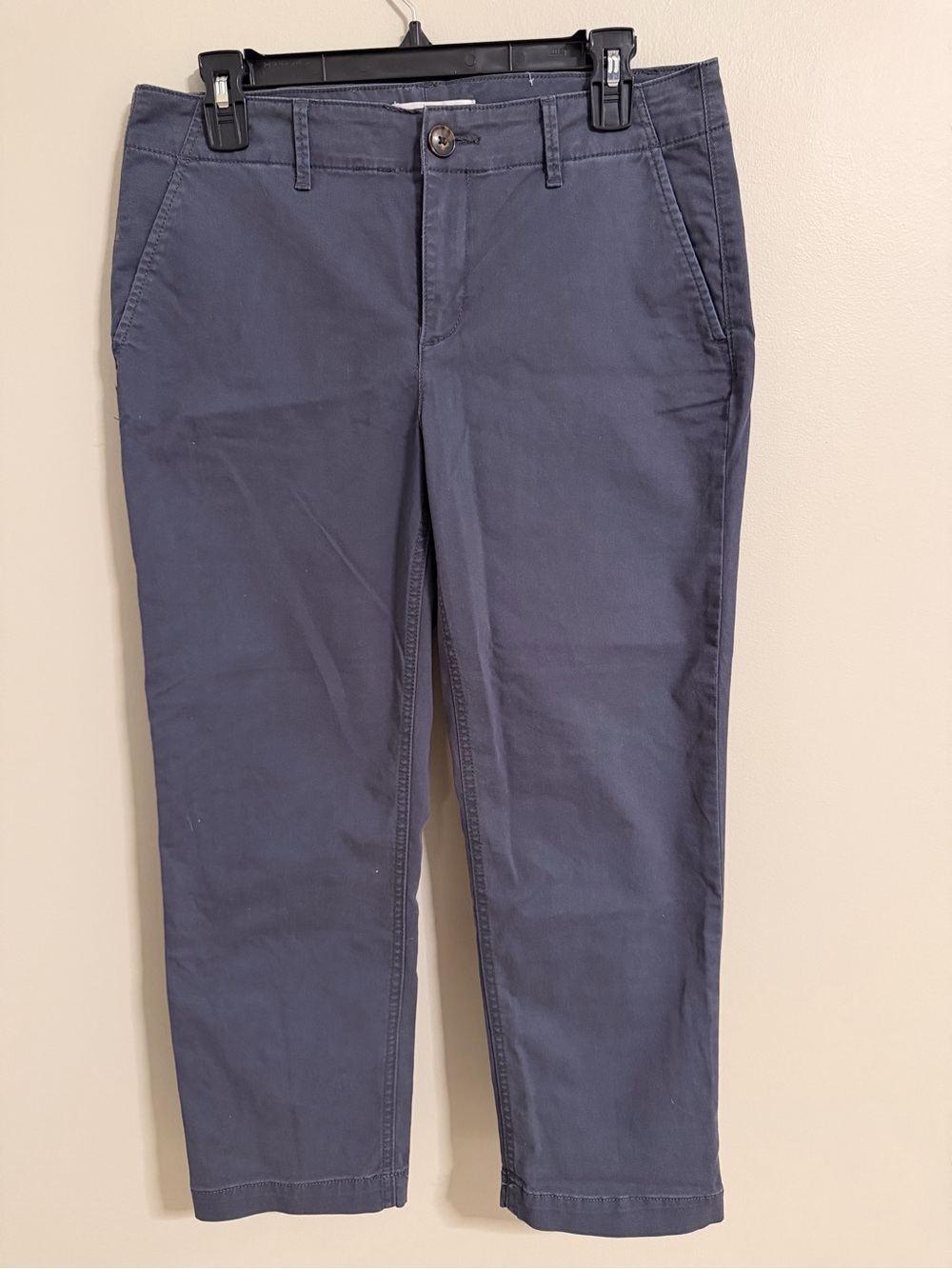 LOFT Navy Crop Chino Capris